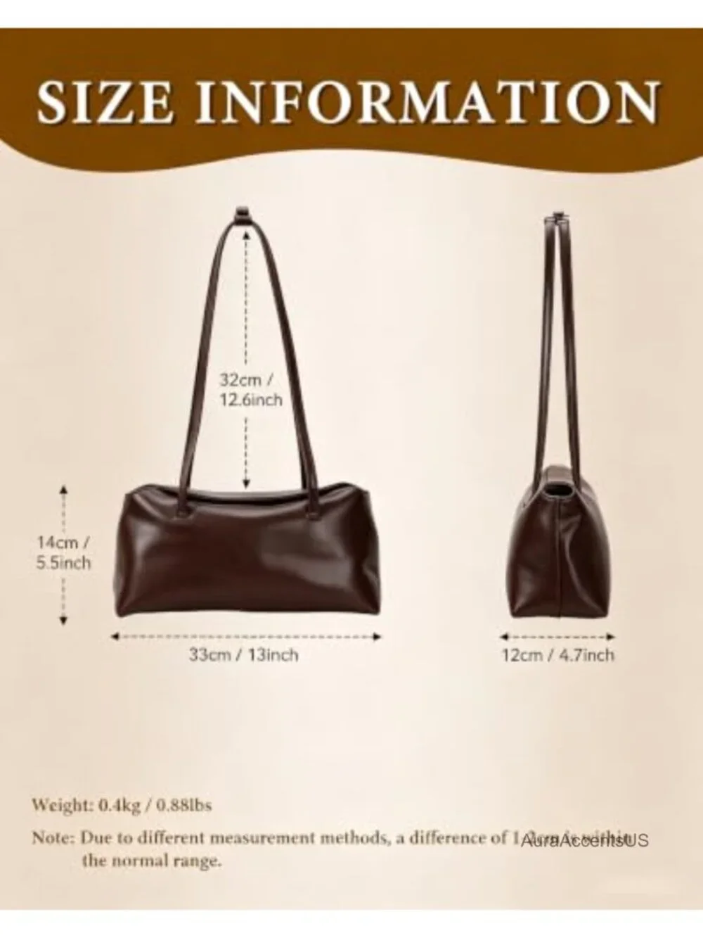 Faux Leather Hobo Satchel Shoulder Bag with Magnetic Closure